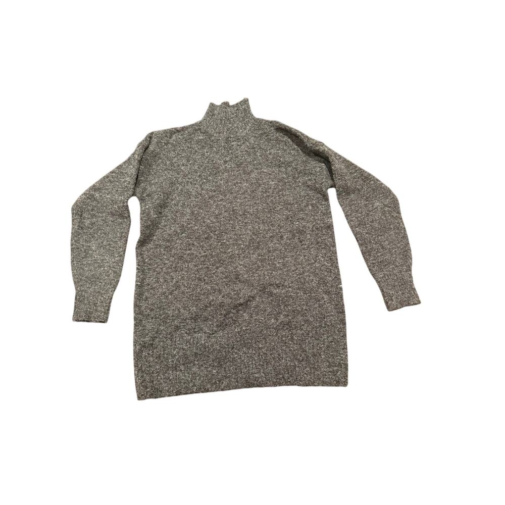 Double Zero Women's Charcoal Grey Mock Neck Dolman Sleeve Tunic Sweater Size M